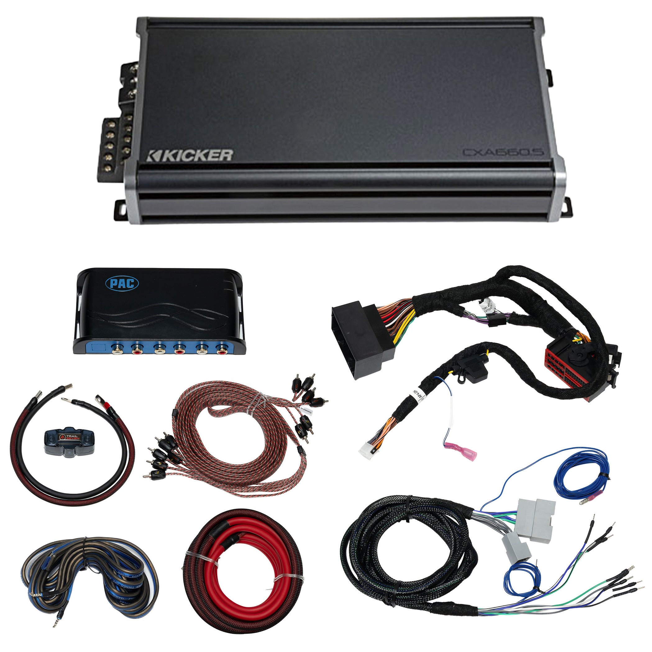 Kicker Complete Plug & Play 5-Channel Amp Kit Bundle | '18- '23 JL Wra ...
