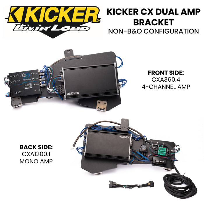 Kicker Plug & Play Dual CX Amp Kit Bundle Upgrade 2 & 4-Door (NON-B&O System) | '21 - Current Ford Bronco