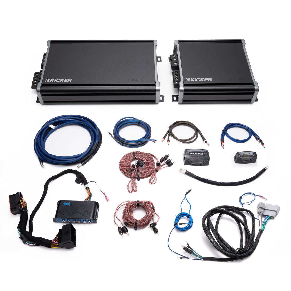 Kicker Complete Plug & Play Dual CX Amplifier Kit Bundle | '18