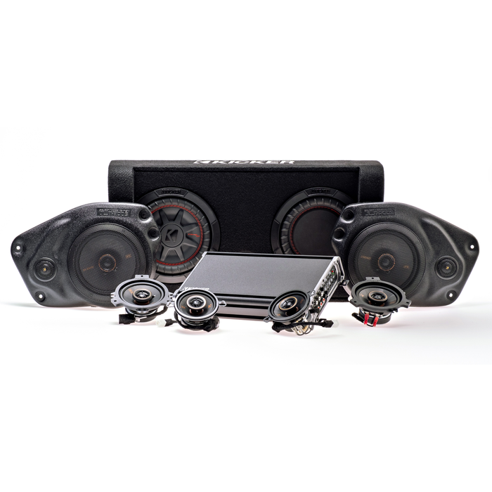 Kicker Plug & Play Full System 5-Channel, 8-Speakers KS, 8" Sub Bundle  | '18- '23 JL Wrangler/ '20- '23 JT Gladiator