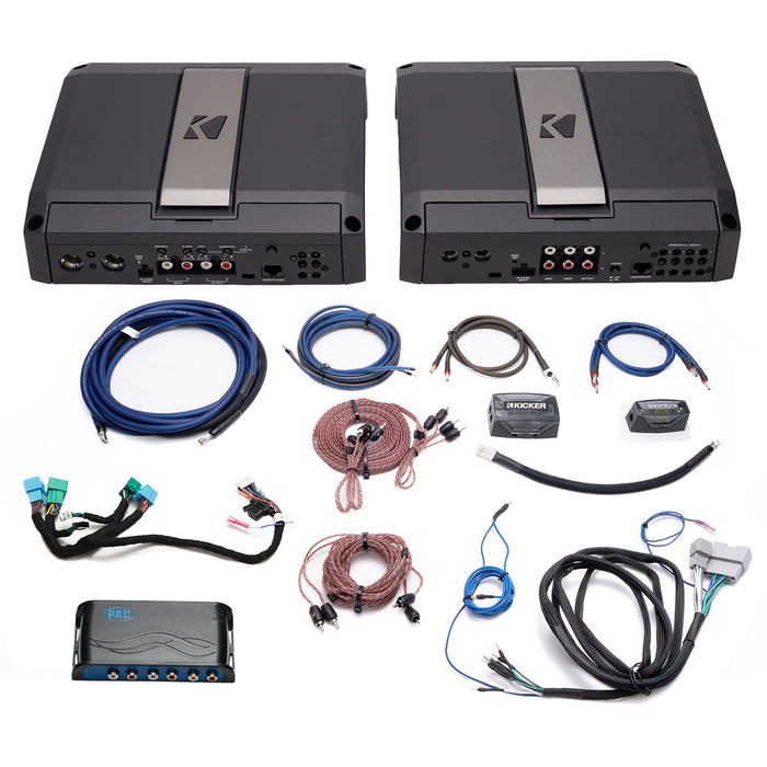 Kicker Plug & Play Dual LX Amp Kit Bundle Upgrade | '18- Current JL Wrangler/ '20- Current JT Gladiator