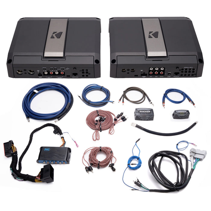 Kicker Plug & Play Dual LX Amp Kit Bundle Upgrade | '18- Current JL Wrangler/ '20- Current JT Gladiator