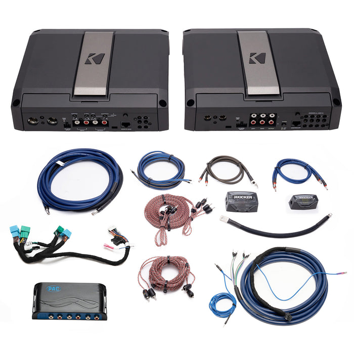Kicker Plug & Play Dual LX Amp Kit Bundle Upgrade | '18- Current JL Wrangler/ '20- Current JT Gladiator