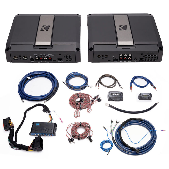 Kicker Plug & Play Dual LX Amp Kit Bundle Upgrade | '18- Current JL Wrangler/ '20- Current JT Gladiator