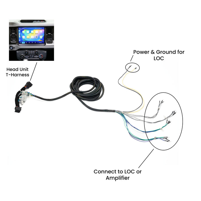 Trail Seven Plug and Play Bronco Amp Harness (NON-B&O System) | '21- Current Ford Bronco