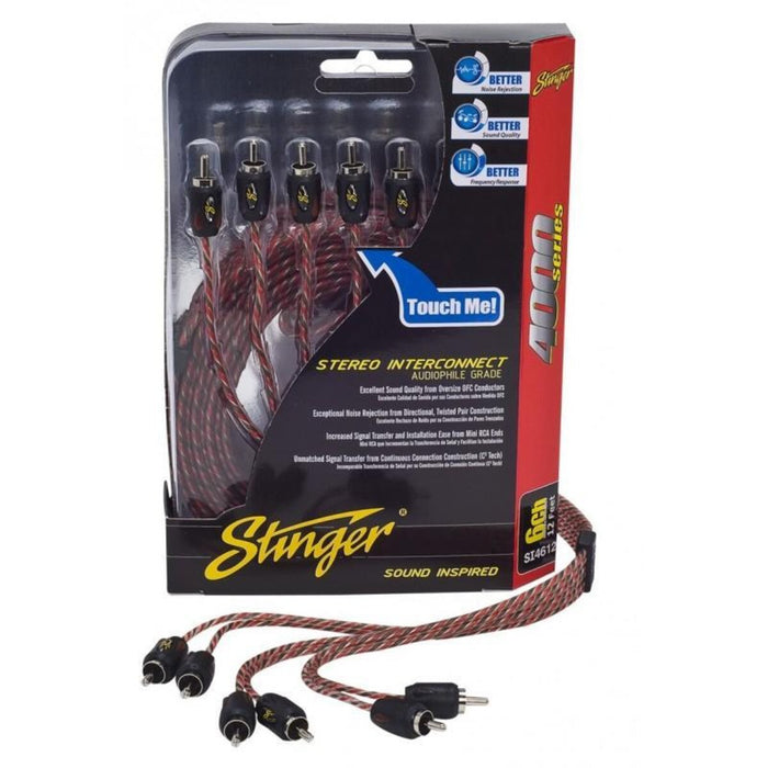 Stinger SI4612 12FT 6 Channel Directional Twisted Pair Interconnect RCA