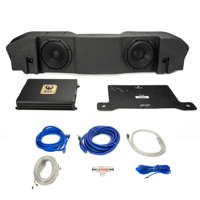 Stinger Plug and Play Mono Amp & Sub Bundle  I '20+ Jeep JT Gladiators