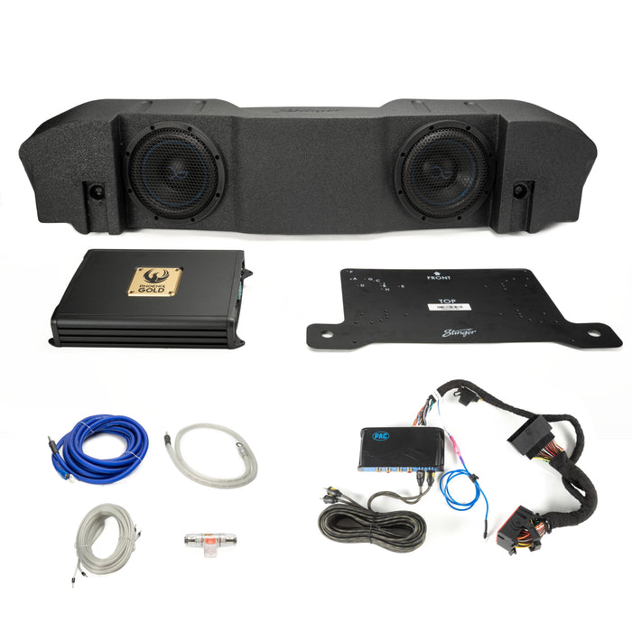 Stinger Plug and Play Mono Amp & Sub Bundle  I '20+ Jeep JT Gladiators