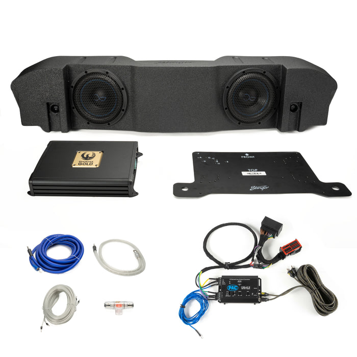 Stinger Plug and Play Mono Amp & Sub Bundle  I '20+ Jeep JT Gladiators