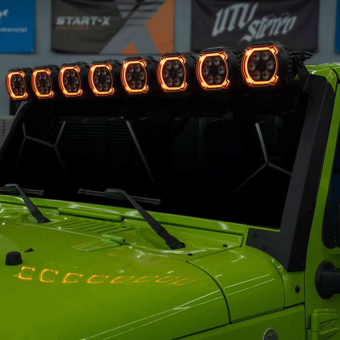 Stinger HEXCORE 51" Hero Light Bar (Eight 6" Pod Lights) - 2007-2018 Jeep Wrangler JK/ JKU