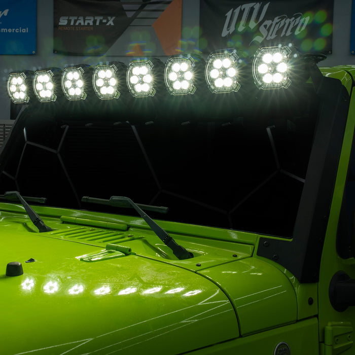 Stinger HEXCORE 51" Hero Light Bar (Eight 6" Pod Lights) - 2007-2018 Jeep Wrangler JK/ JKU