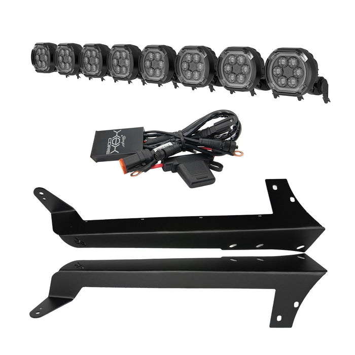 Stinger HEXCORE 51" Hero Light Bar (Eight 6" Pod Lights) - 2007-2018 Jeep Wrangler JK/ JKU