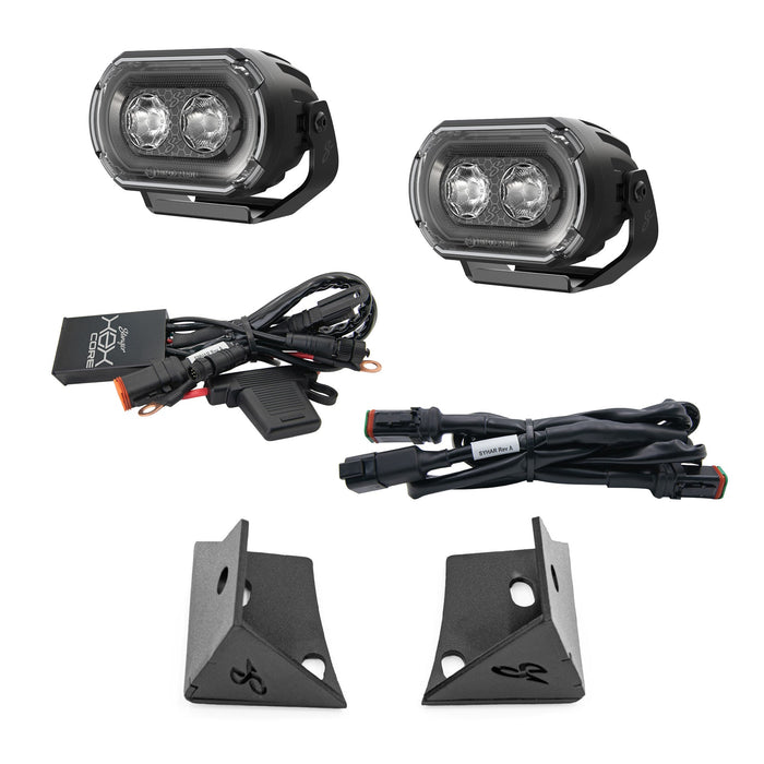 Stinger HEXCORE 2x4" Amber & White LED Pod Lights (Pair) - 2007-2018 Jeep Wrangler JK/ JKU