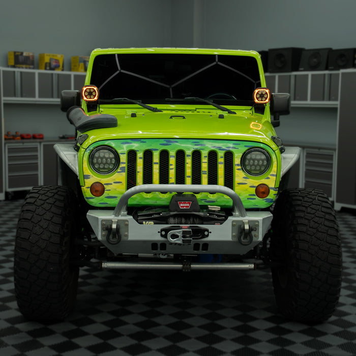 Stinger HEXCORE 6" Amber & White LED Pod Lights (Pair) - 2007-2018 Jeep Wrangler JK/ JKU