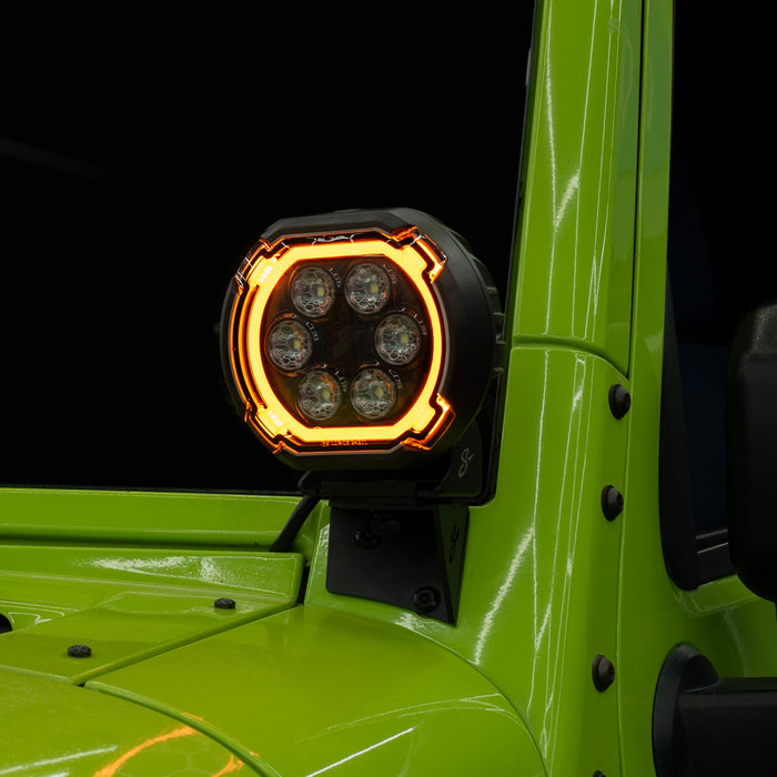 Stinger HEXCORE 6" Amber & White LED Pod Lights (Pair) - 2007-2018 Jeep Wrangler JK/ JKU