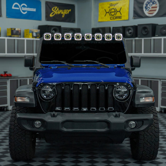 Stinger HEXCORE 51" Hero Light Bar (Eight 6" Pod Lights) - 2018-Current Jeep Wrangler JL/ JLU and 2020-Current Jeep Gladiator JT