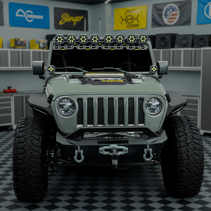 Stinger HEXCORE 20" Straight LED Light Bar - 2018-Current Jeep Wrangler JL/ JLU and 2020-Current Jeep Gladiator JT