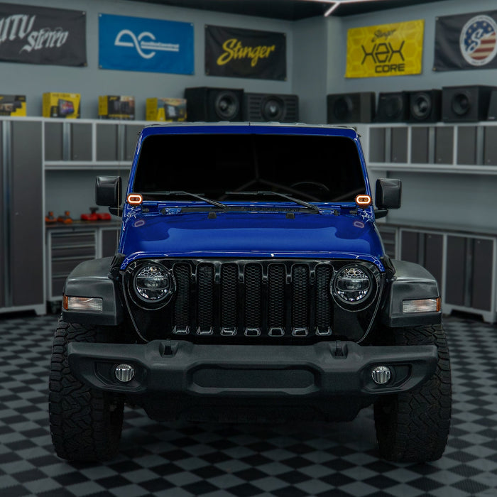 Stinger HEXCORE 2x4" Amber & White LED Pod Lights (Pair) - 2018-Current Jeep Wrangler JL/ JLU and 2020-Current Jeep Gladiator JT