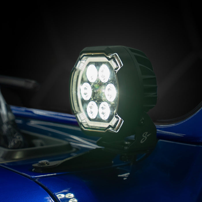 Stinger HEXCORE 6" Amber & White LED Pod Lights (Pair) - 2018-Current Jeep Wrangler JL/ JLU and 2020-Current Jeep Gladiator JT