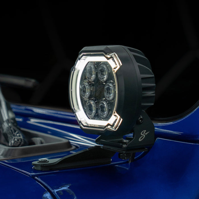 Stinger HEXCORE 6" Amber & White LED Pod Lights (Pair) - 2018-Current Jeep Wrangler JL/ JLU and 2020-Current Jeep Gladiator JT