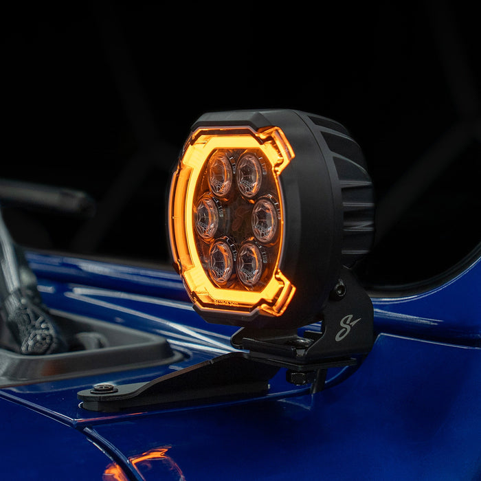 Stinger HEXCORE 6" Amber & White LED Pod Lights (Pair) - 2018-Current Jeep Wrangler JL/ JLU and 2020-Current Jeep Gladiator JT
