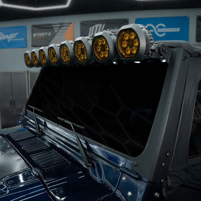 Stinger HEXCORE 51" Hero Light Bar (Eight 6" Pod Lights) - 1997-2006 Jeep Wrangler TJ