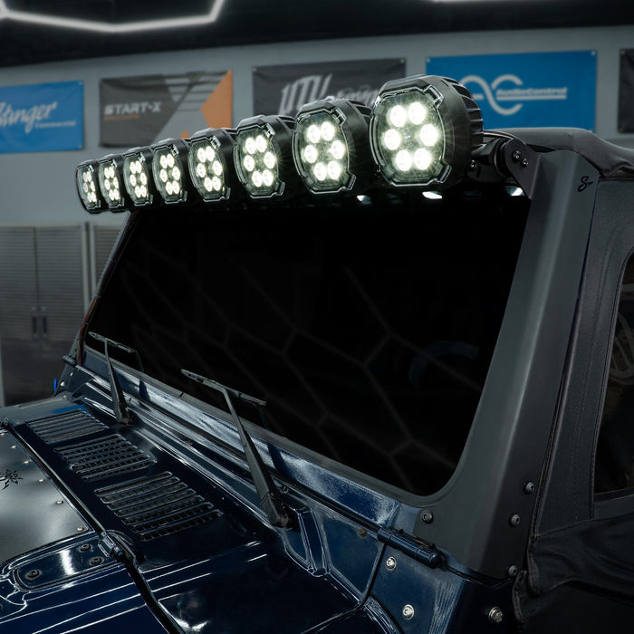 Stinger HEXCORE 51" Hero Light Bar (Eight 6" Pod Lights) - 1997-2006 Jeep Wrangler TJ