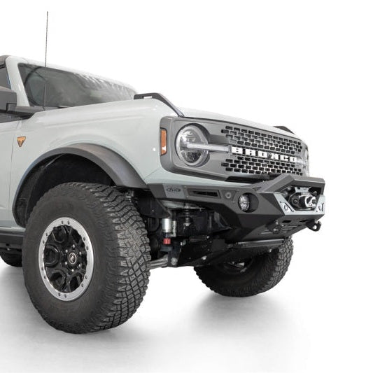 Addictive Desert Designs Krawler Front Bumper for 2021-2023 Ford Bronco with Mounts for Up to 6-Inch Lights in Hammer Black