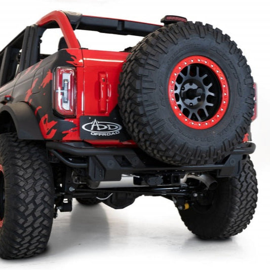 Addictive Desert Designs Pro Bolt-On Rear Bumper for 2021-2023 Ford Bronco - Hammer Black Finish