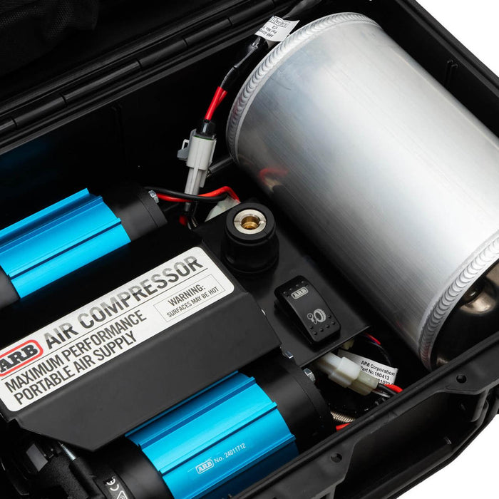 ARB CKMTP12 Twin Portable 12V Air Compressor * High-Performance Compact Inflator with Carry Case and 20 ft Air Hose