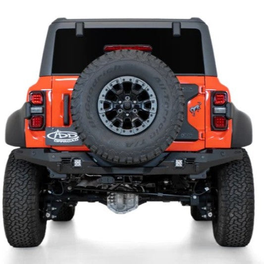 Addictive Desert Designs 22-23 Ford Bronco Raptor Bomber Rear Bumper with Cube Light Mounts