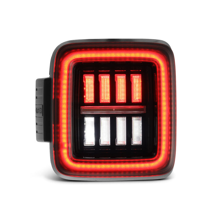 AlphaRex 18-23 Jeep Wrangler JL NOVA Series Prismatic LED Tail Lights - Alpha-Black