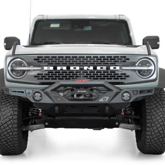 Addictive Desert Designs Krawler Front Bumper for 2021-2023 Ford Bronco with Mounts for Up to 6-Inch Lights in Hammer Black