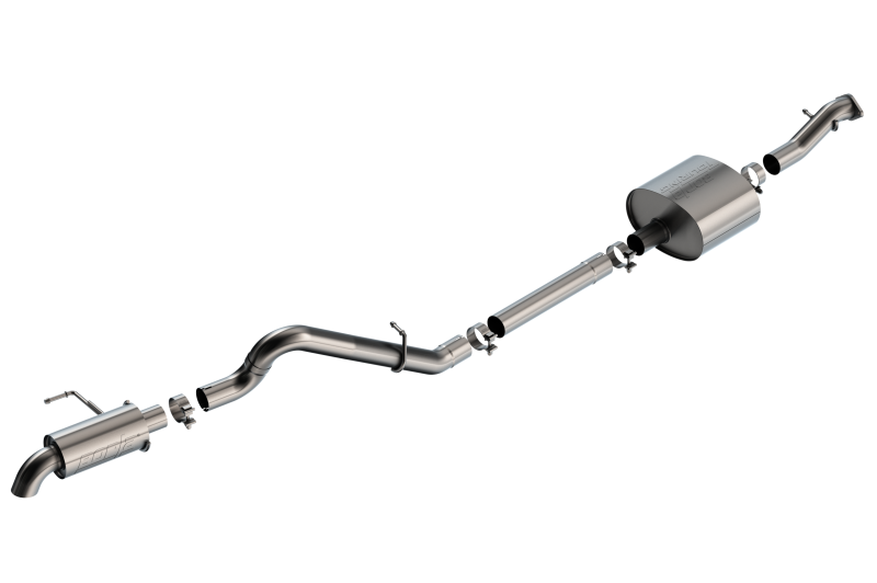 Borla 21-22 Ford Bronco 2.7L T-304 Stainless Steel Touring Cat-Back Exhaust System with High Clearance Climber Design