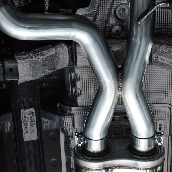 AWE Tuning SwitchPath Cat Back Exhaust for Ford Bronco Raptor (2022-2024) * Dual BashGuards, 3-Inch Mandrel-Bent Stainless Steel, No Tips