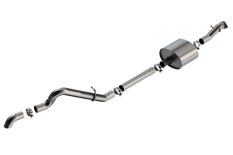 Borla 21-22 Ford Bronco 2.7L T-304 Stainless Steel S-Type Cat-Back Exhaust System with High Clearance Climber Design