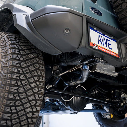 AWE Tuning 0FG Cat Back Exhaust System with BashGuard for Ford Bronco (No Tips, 2021-2023 Models)