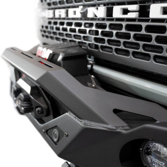 Addictive Desert Designs Krawler Front Bumper for 2021-2023 Ford Bronco with Mounts for Up to 6-Inch Lights in Hammer Black