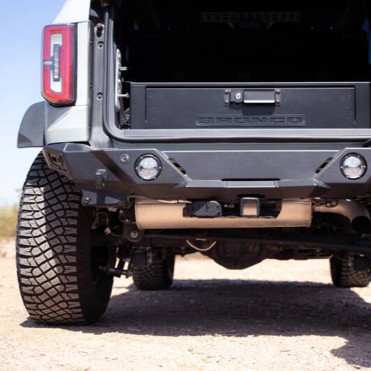Addictive Desert Designs Krawler Rear Bumper for Ford Bronco 2021-2023 with Light Mounts and Reinforced Recovery Points