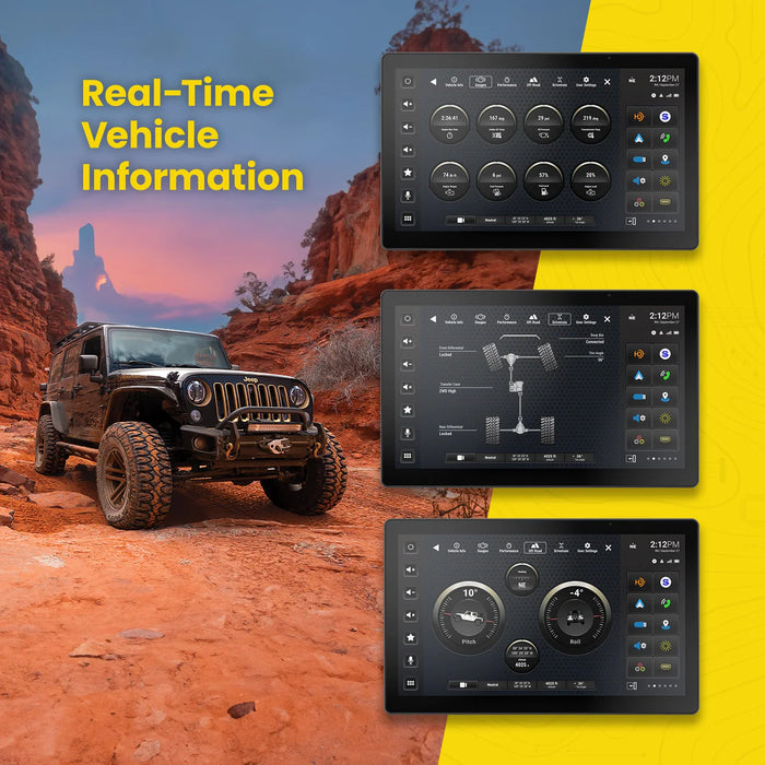 Stinger HORIZON12 12" Radio Fully Integrated Kit W/ Vehicle And Off-Road I '11-'18 JK Wranglers