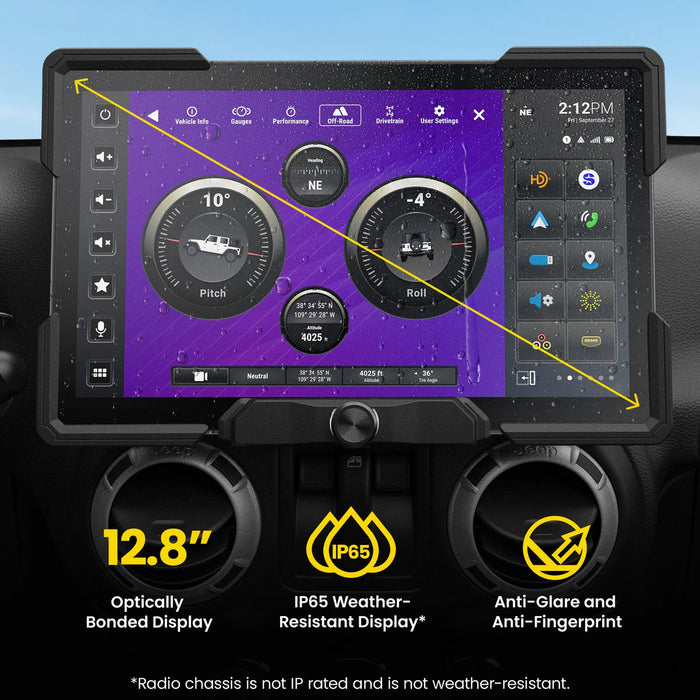 Stinger HORIZON12 12" Radio Fully Integrated Kit W/ Vehicle And Off-Road I '11-'18 JK Wranglers