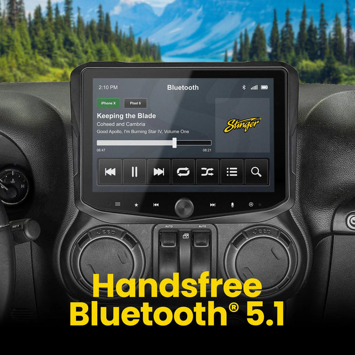 Stinger HORIZON10 10" Radio Fully Integrated Kit W/ Vehicle And Off-Road I '11-'18 JK Wranglers