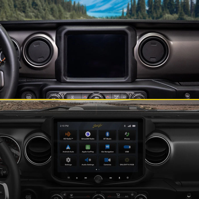 Stinger HORIZON10 10" Radio Fully Integrated Kit W/ Vehicle And Off-Road  I '18-'23 Jeep JL Wranglers/ '20-'23 Jeep JT Gladiators