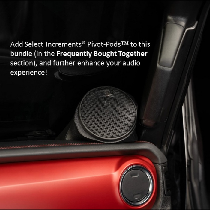 Kicker KS Plug & Play Speaker Bundle Upgrade (Factory Amplified) | '18-'23 JL/ '20-'23 JT