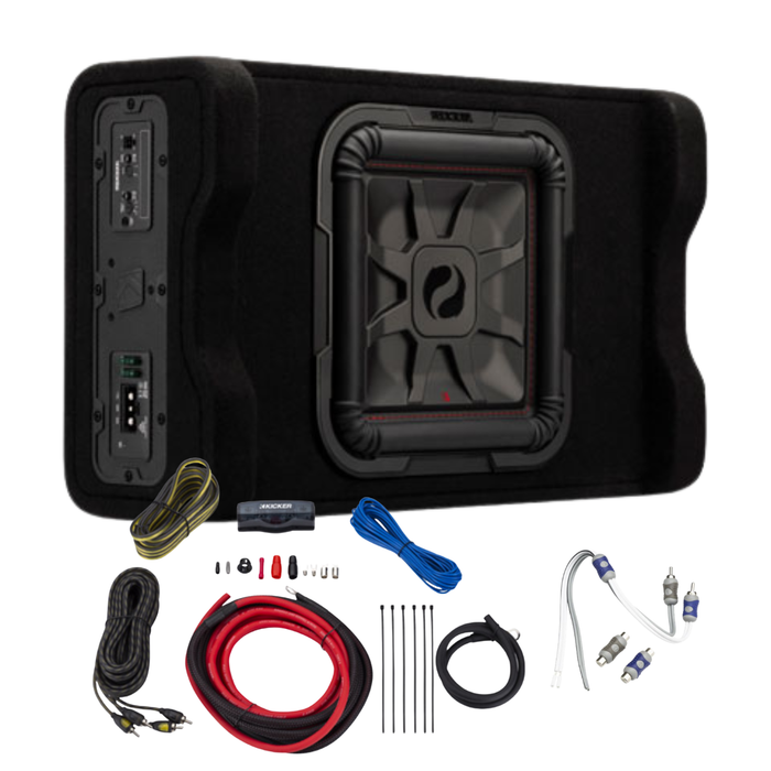 Kicker Plug and Play 53PL7TDF12 Powered Down-Firing 12" Enclosure | '07-'18 JK Wrangler/ '18-'26 JL Wrangler